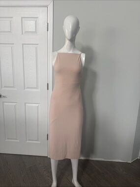 Alice + Olivia Soft Blush Midi Sheath Dress